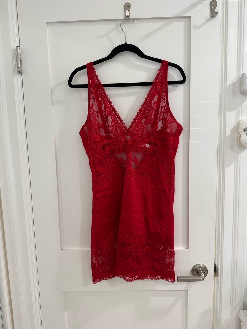 Real Lingerie Red Lace Chemise Slip / Nightgown (read) (fair)